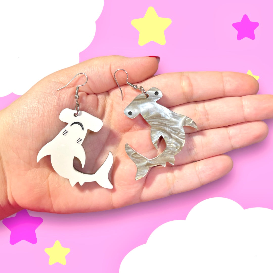 Hammerhead Shark Acrylic Earrings