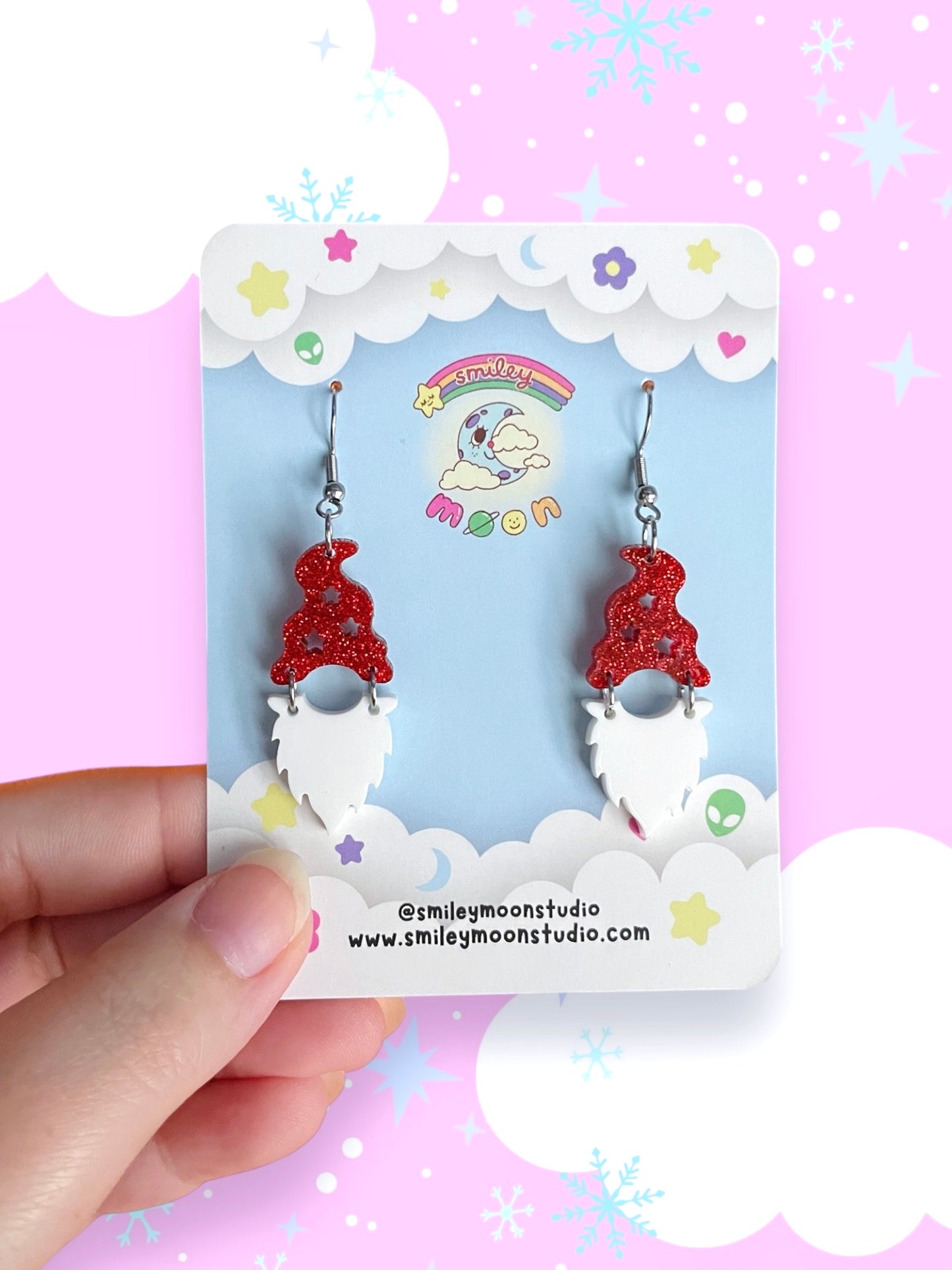 Mini Holiday Gnome Earrings