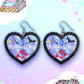 Romantasy Reader, Bookish Heart Earrings