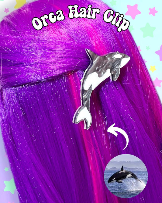 Orca Acrylic Hair Clip