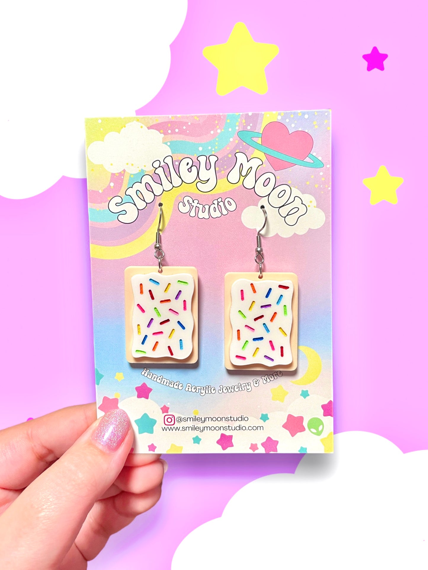 Sprinkle Pastry Acrylic Earrings