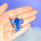 Blue Glaucus (Blue Dragon) Sea Slug Acrylic Earrings (V2)