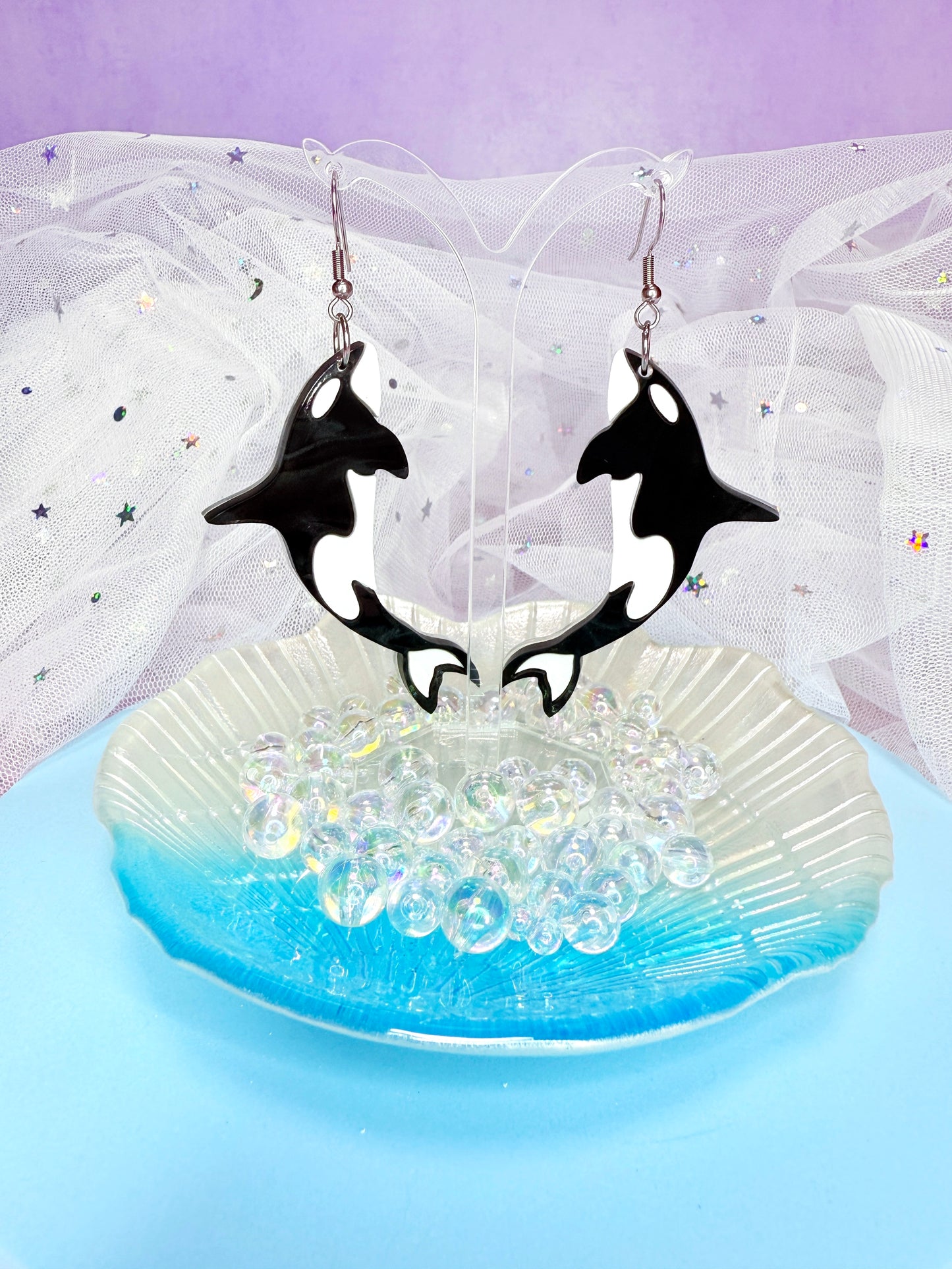 Orca Acrylic Earrings