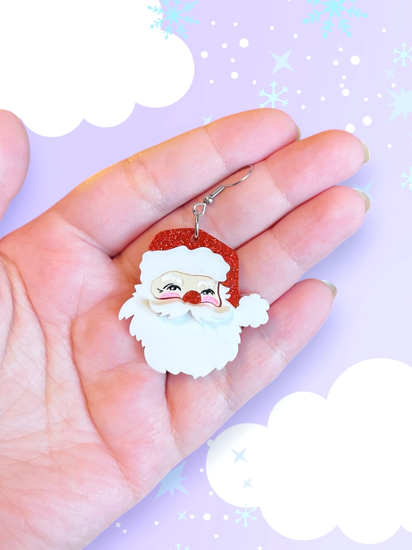 Santa Cutie Acrylic Earrings