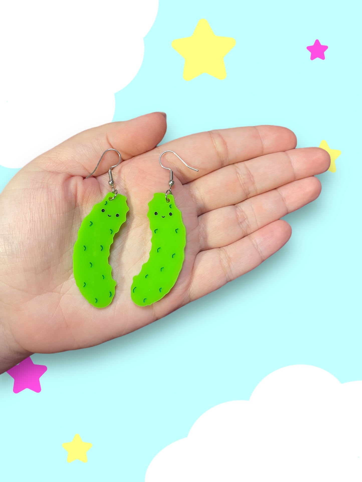 Pickle Pals Acrylic Earrings