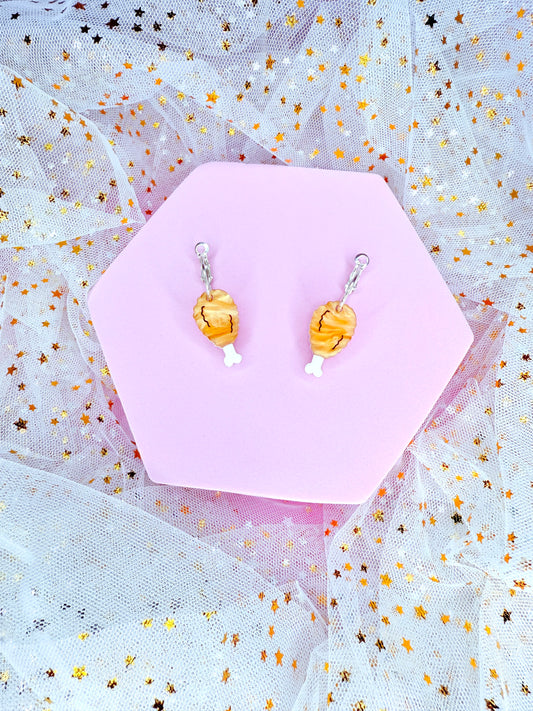 Mini Fried Chicken Acrylic Earrings