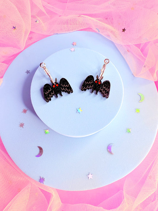 Mini Mothman Acrylic Earrings