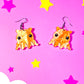 Flapjack Octopus Acrylic Earrings