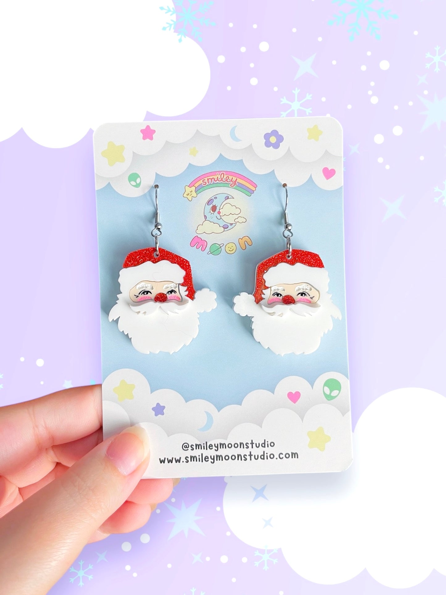 Santa Cutie Acrylic Earrings