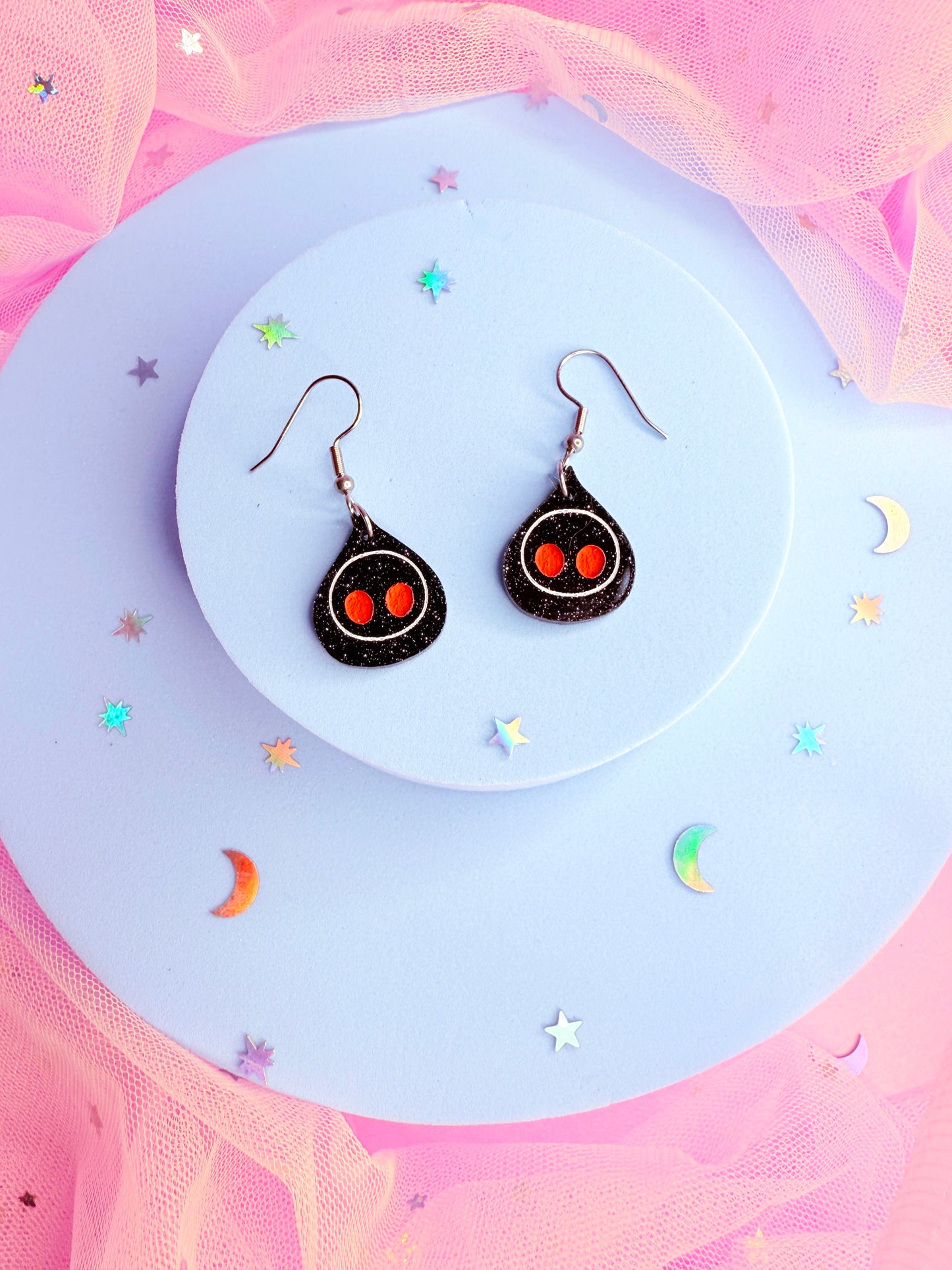 Mini Flatwoods Monster Acrylic Earrings