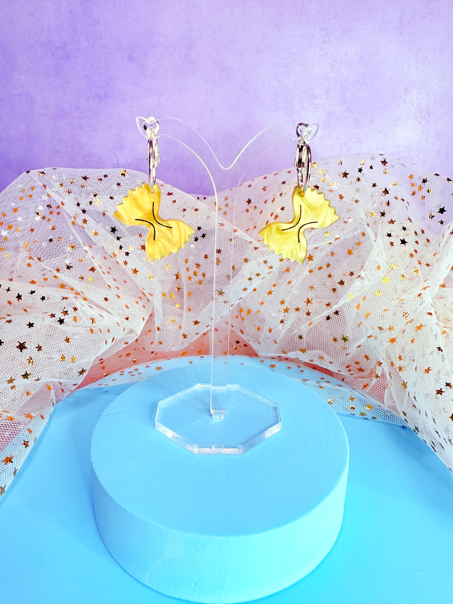 Farfalle Pasta Acrylic Earrings