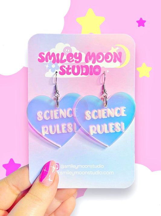 Science Rules! Acrylic Earrings