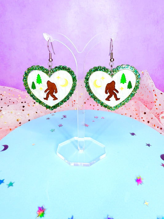 Searching for Bigfoot (Sasquatch) Acrylic Earrings