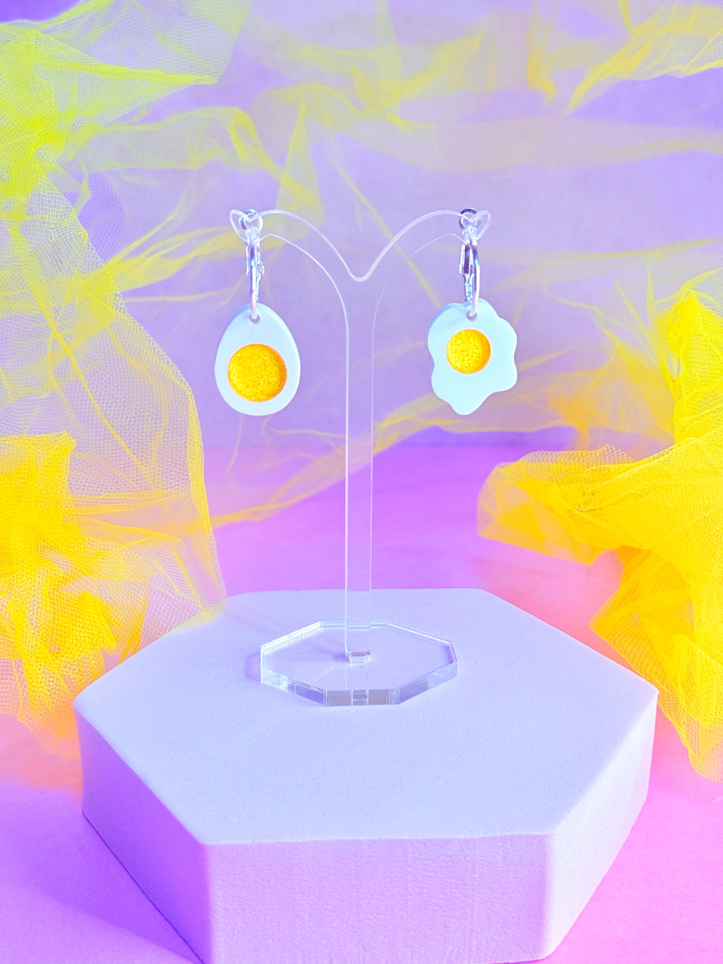 Mini Egg Acrylic Earrings