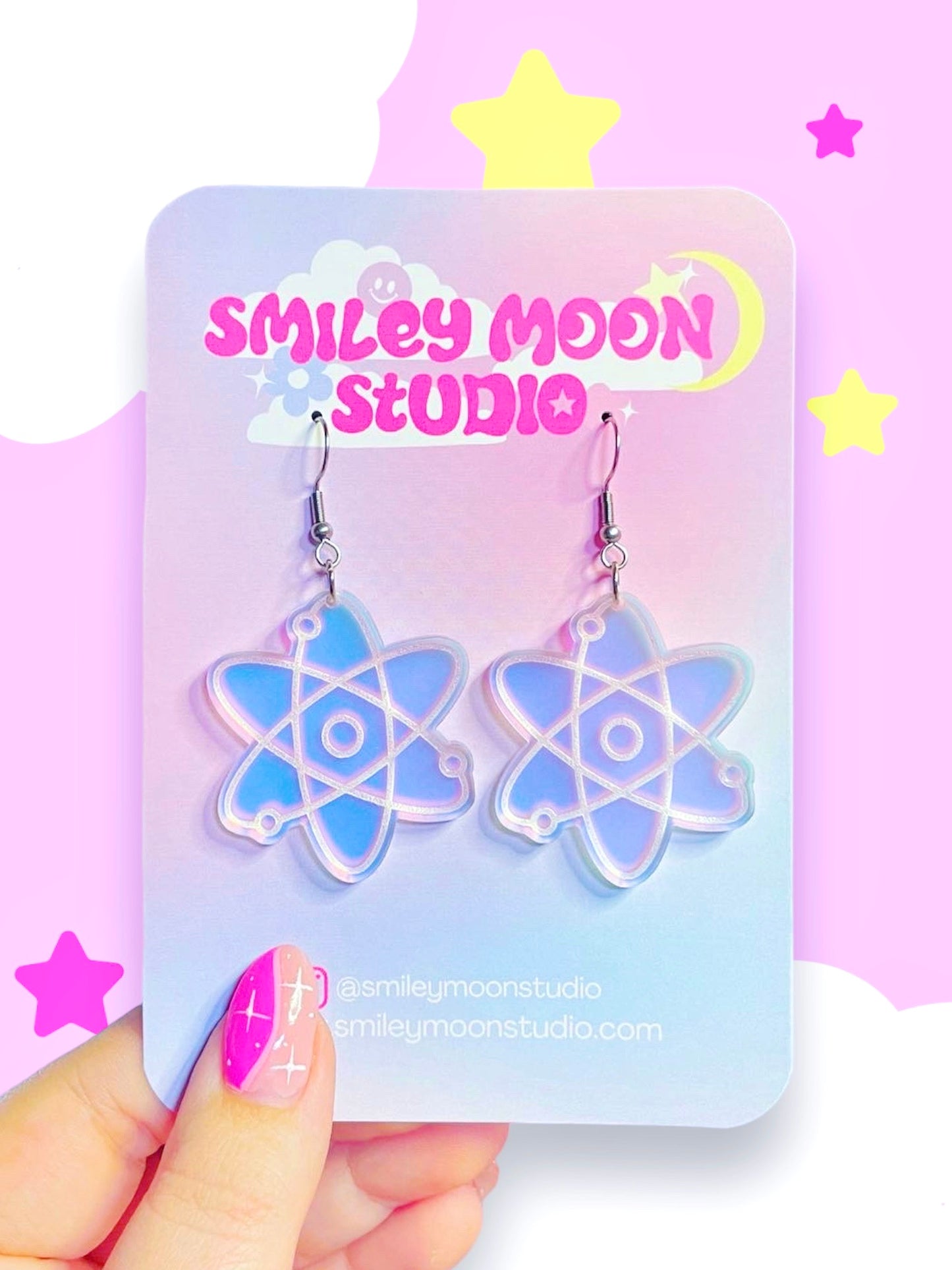 Atom Acrylic Earrings