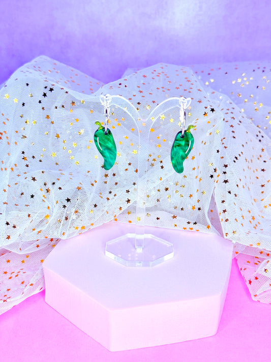 Mini Jalapeno Acrylic Earrings