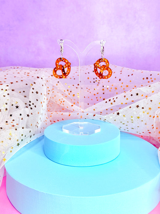 Mini Pretzel Acrylic Earrings