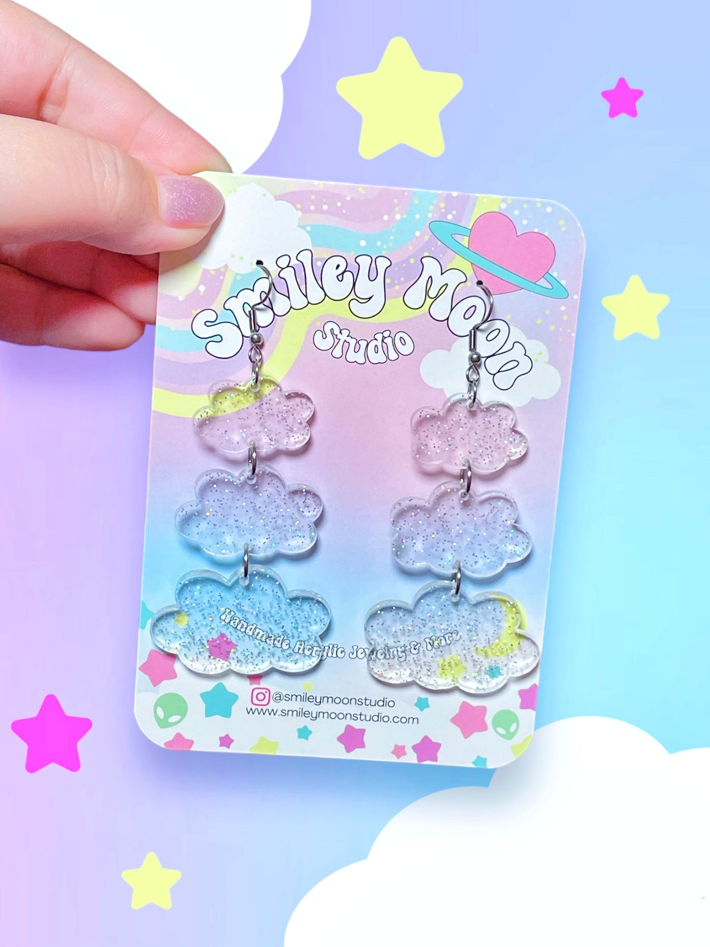 Jelly Cloud Acrylic Earrings