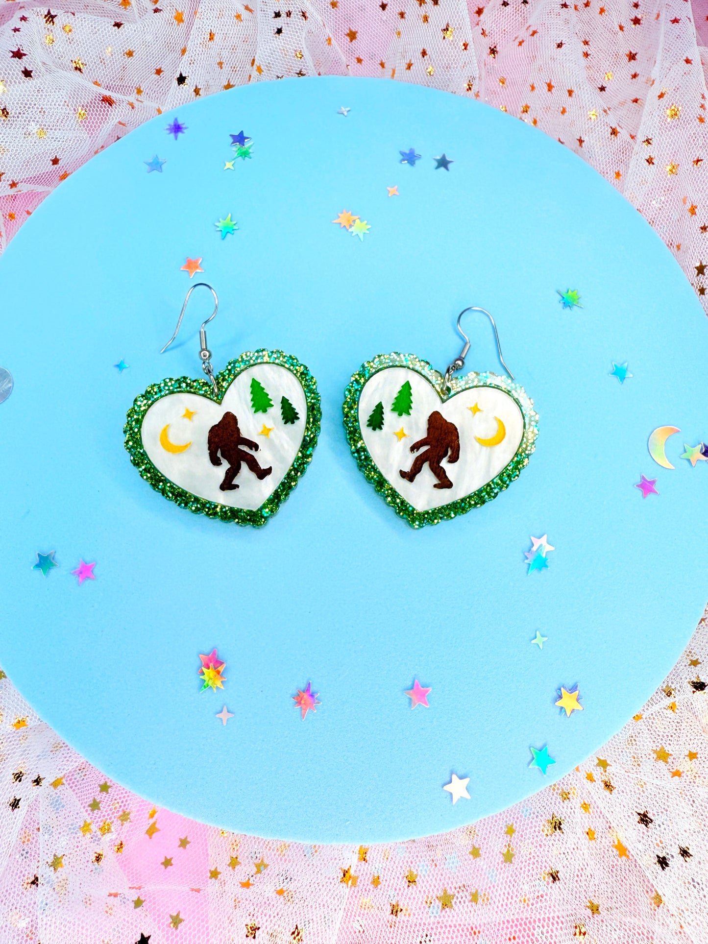 Searching for Bigfoot (Sasquatch) Acrylic Earrings