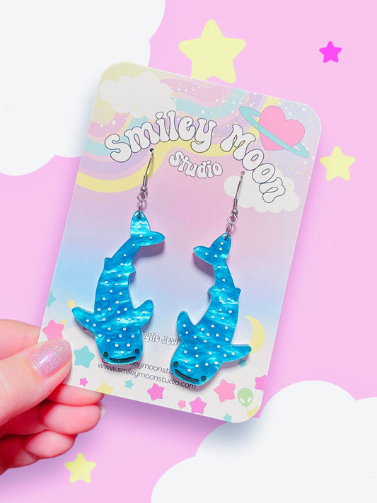 Whale Shark Acrylic Earrings