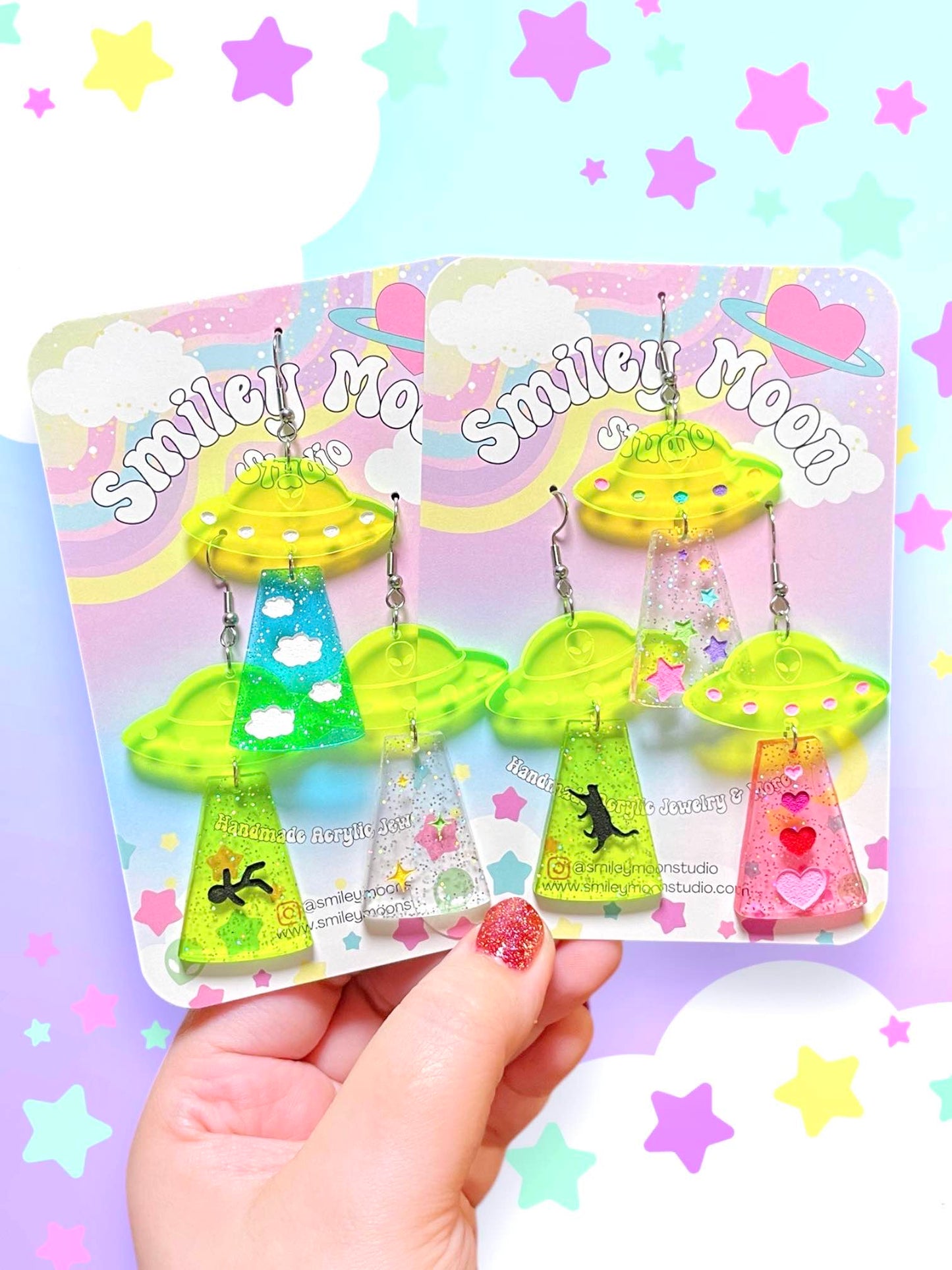 Mix & Match UFO Acrylic Earrings