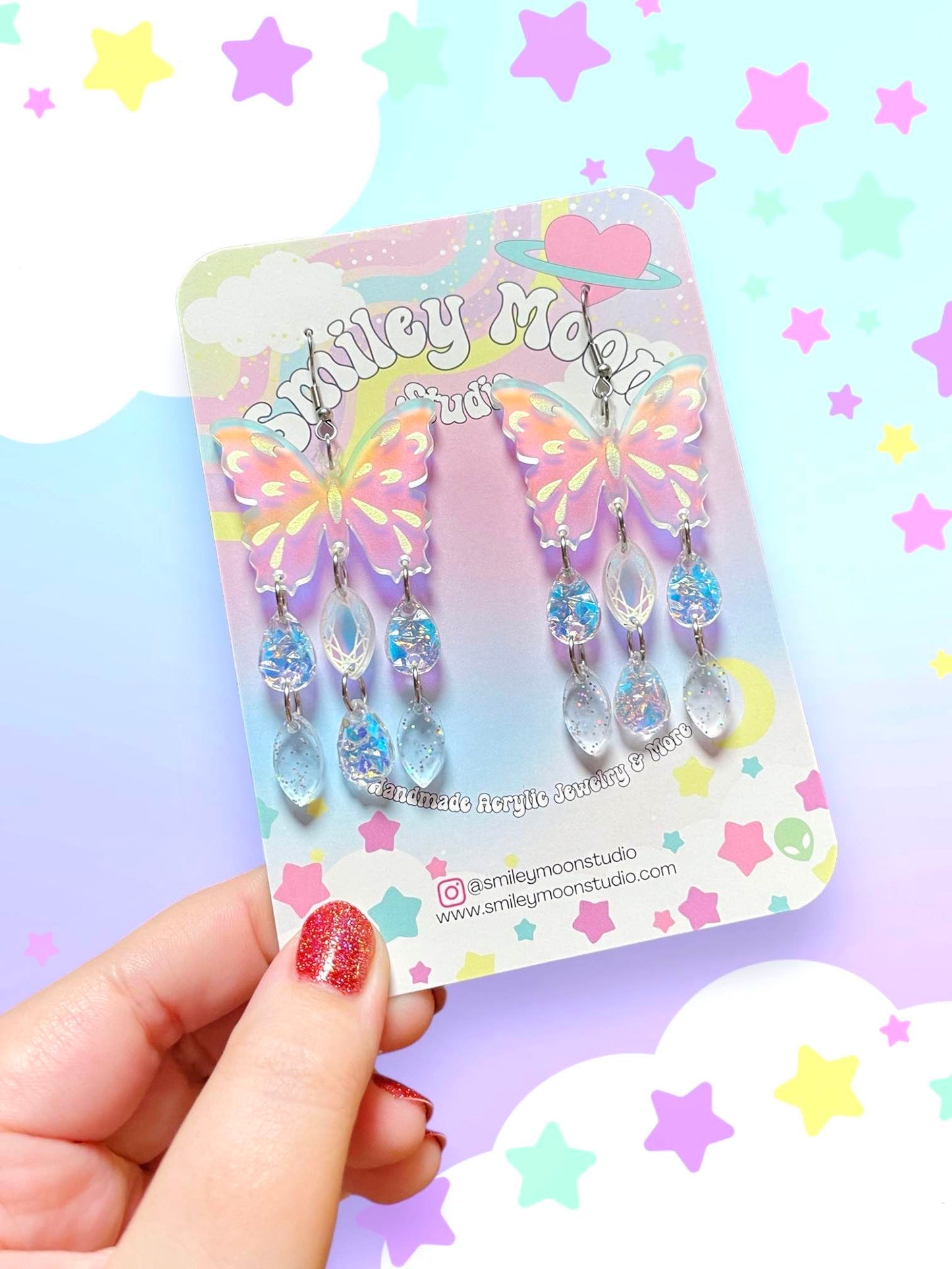 Butterfly Goddess Acrylic Earrings