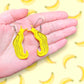 Banana Slug, Acrylic Earrings