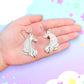 Beluga Whale Acrylic Earrings