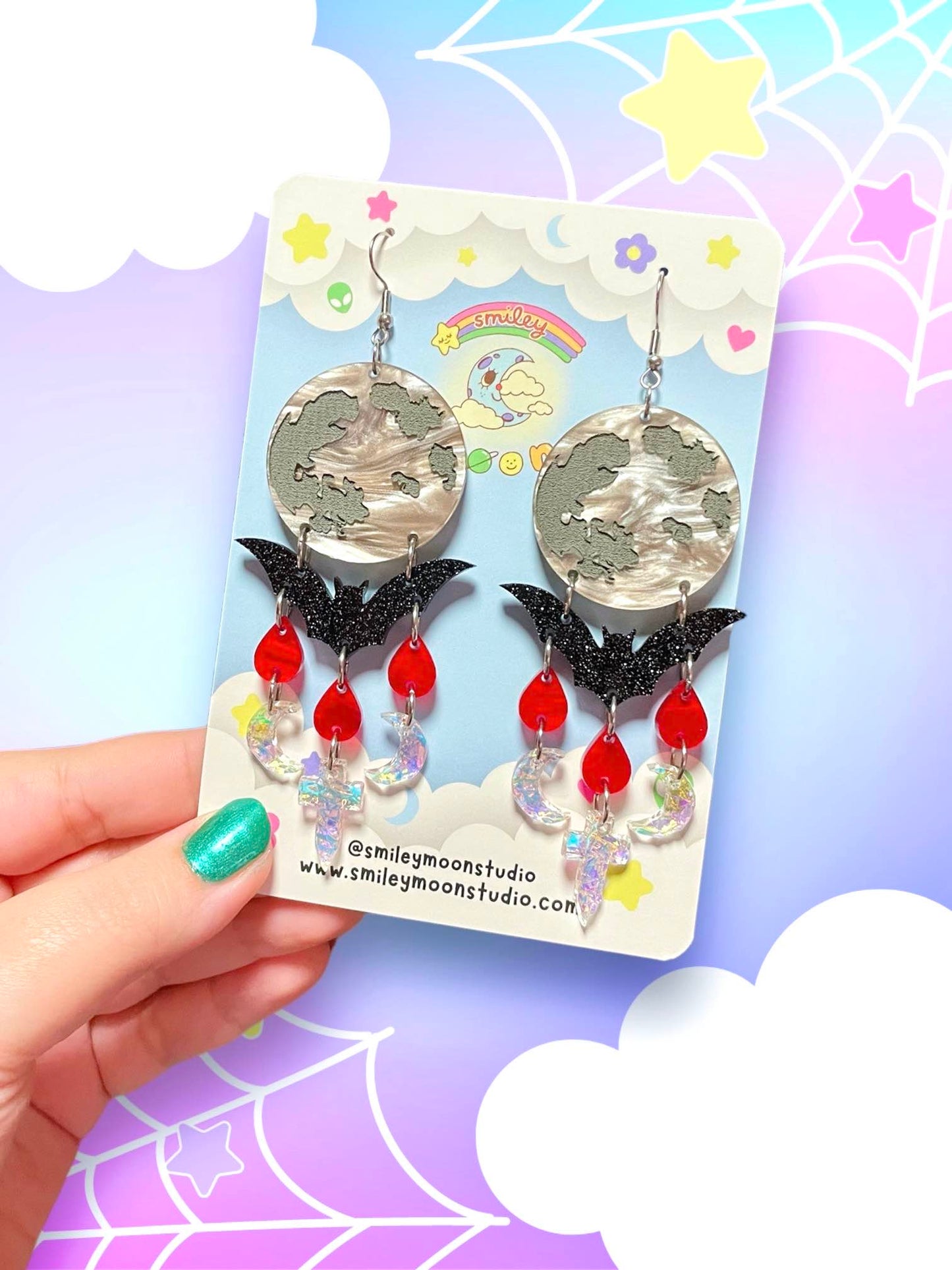 Vampire Goddess, Acrylic Earrings