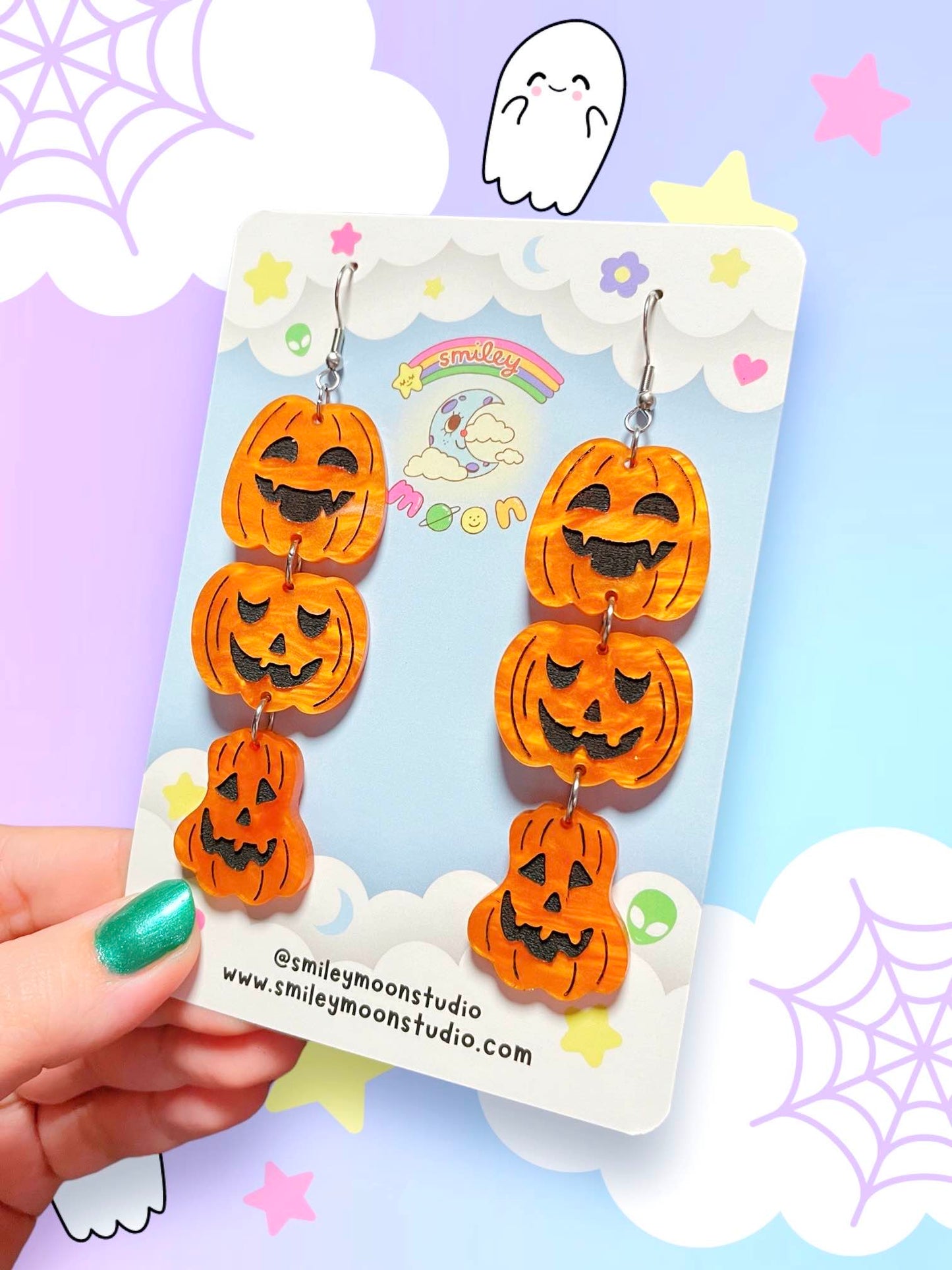 Jack'O'Stack, Acrylic Earrings