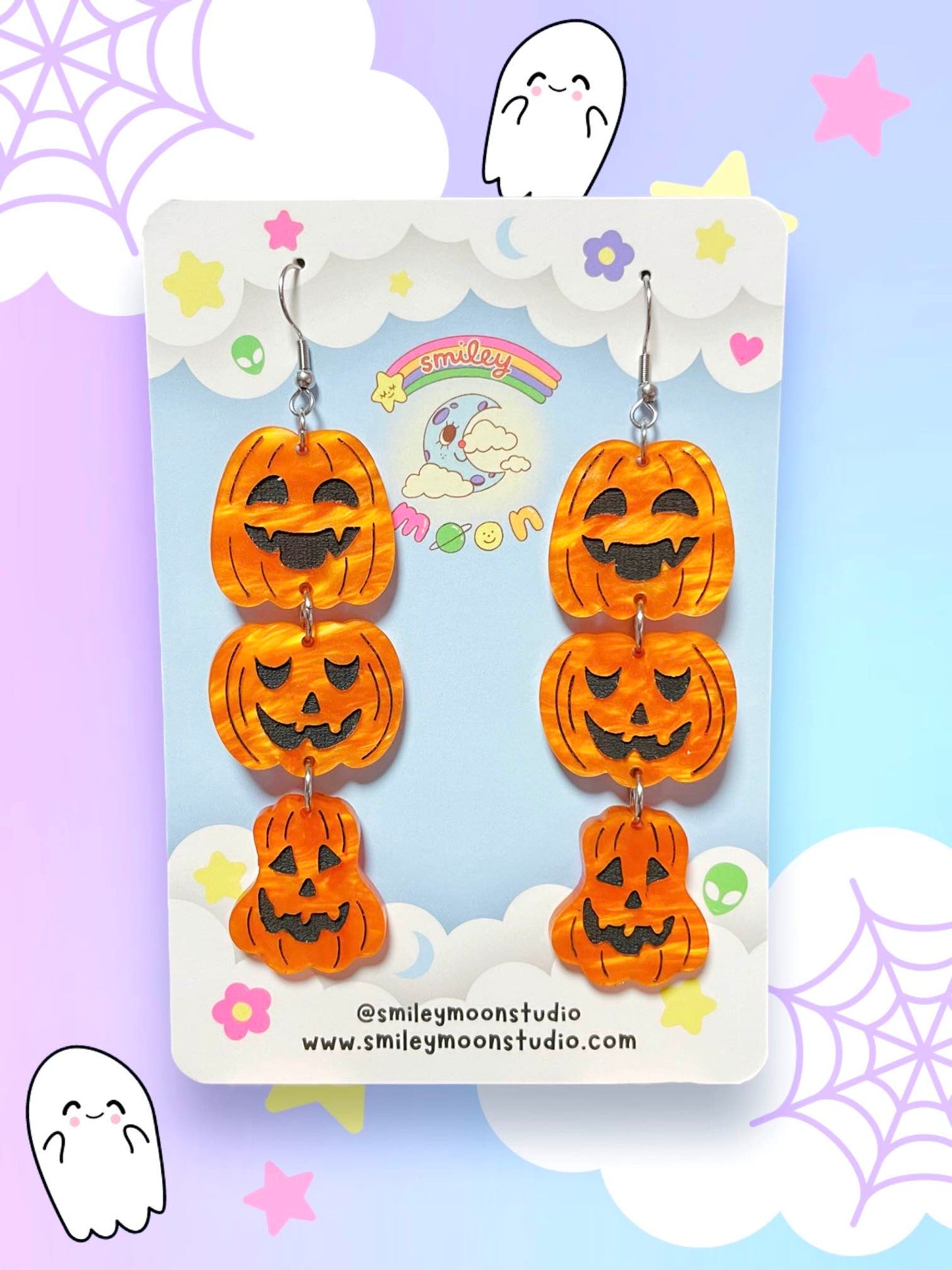 Jack'O'Stack, Acrylic Earrings