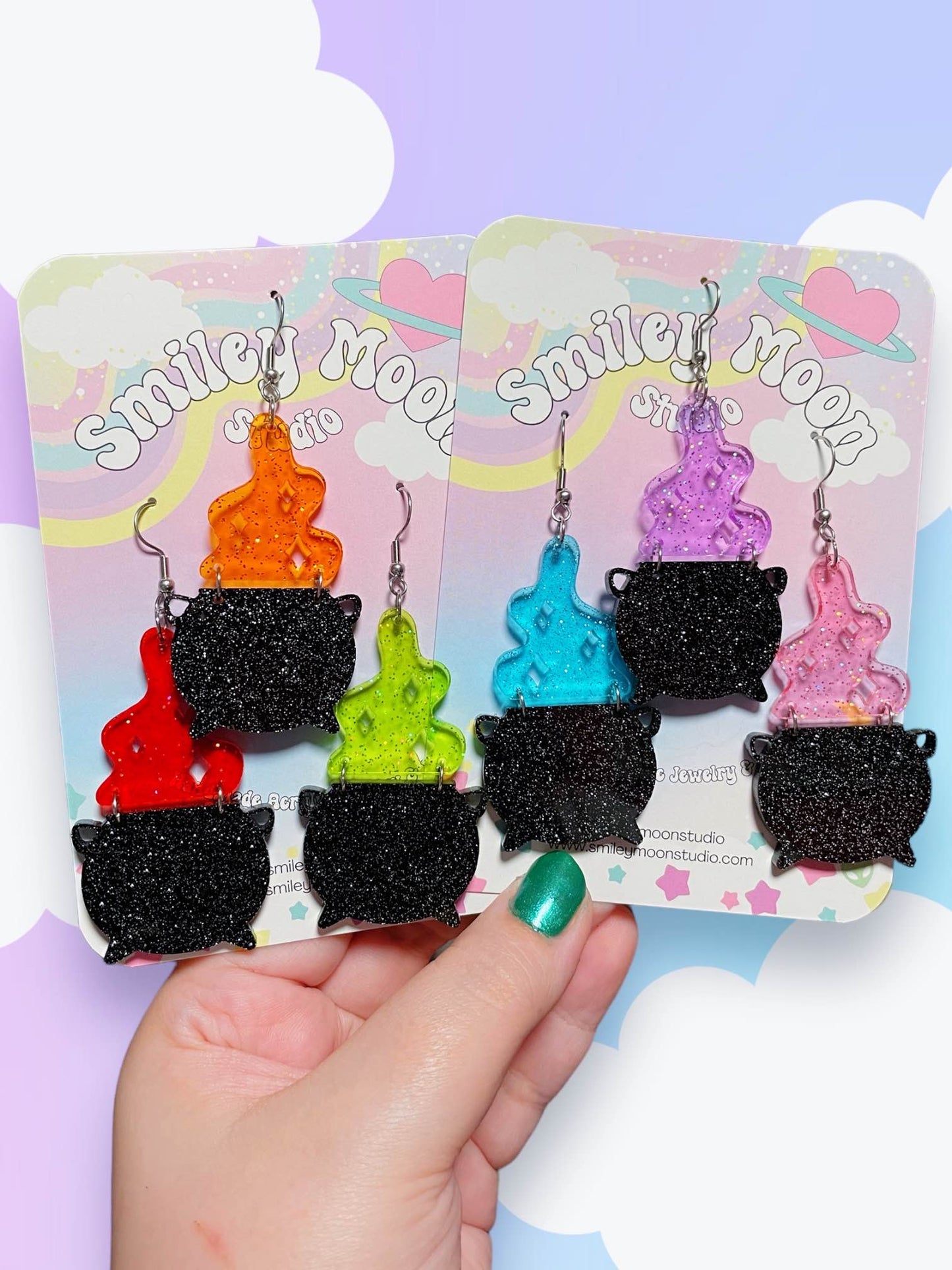 Mix and Match Cauldron Acrylic Earrings