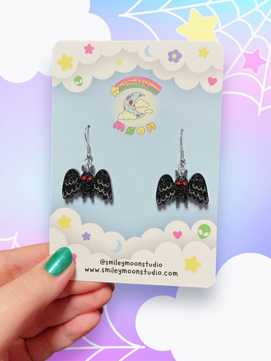 Mini MOTHMAN! Acrylic Earrings