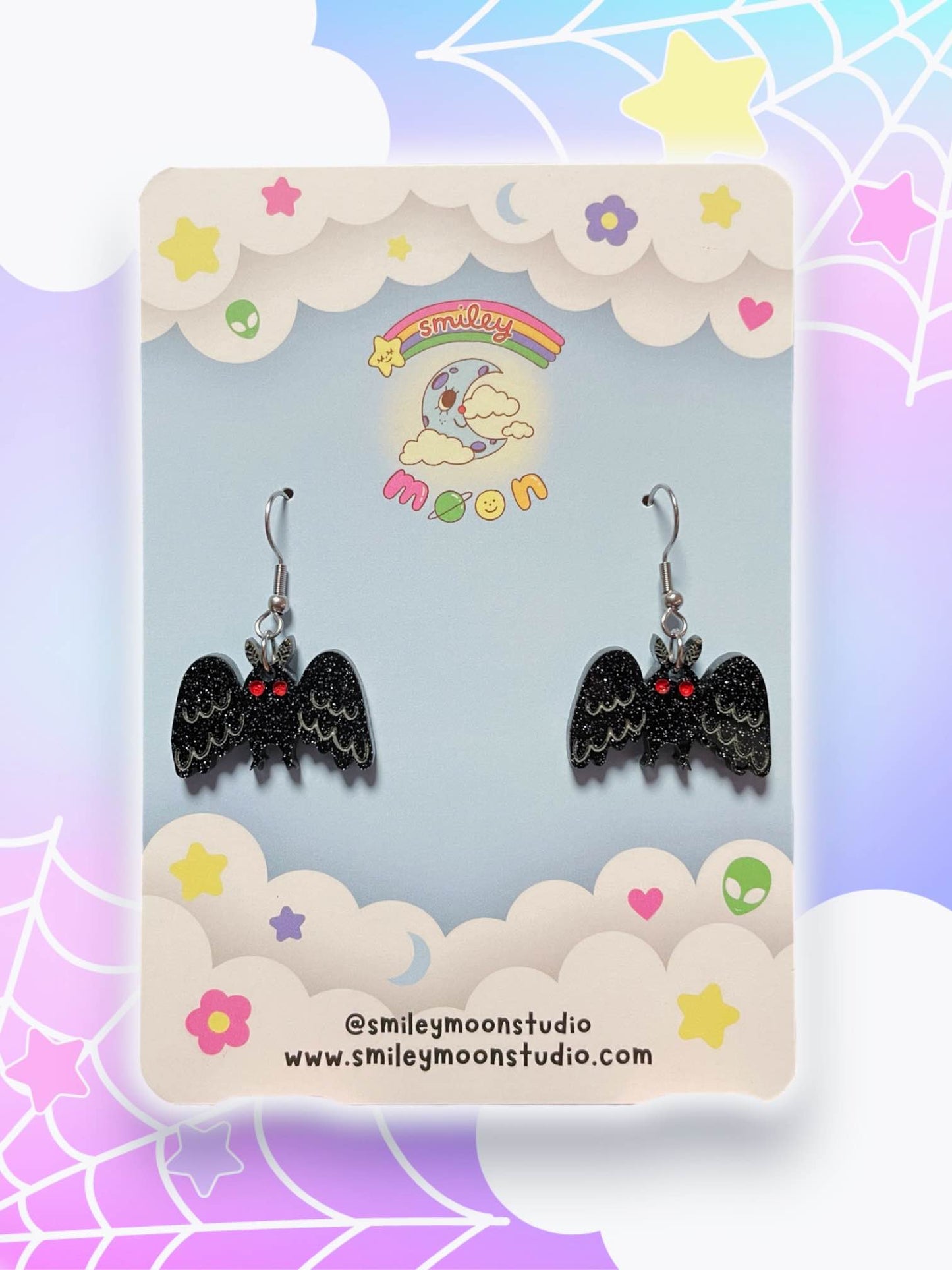 Mini MOTHMAN! Acrylic Earrings