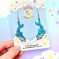 Blue Whale Acrylic Earrings