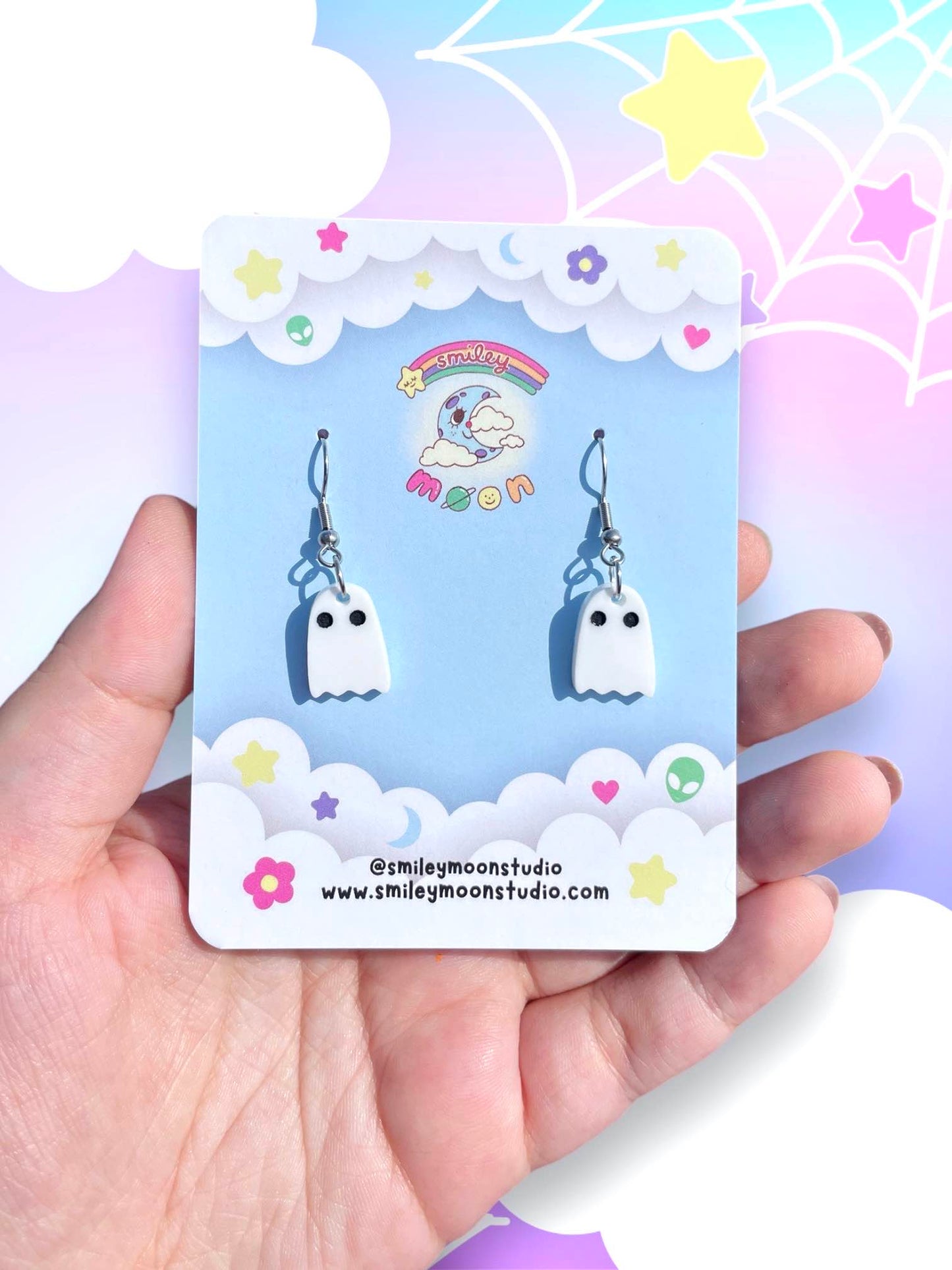 Mini Ghost Acrylic Earrings