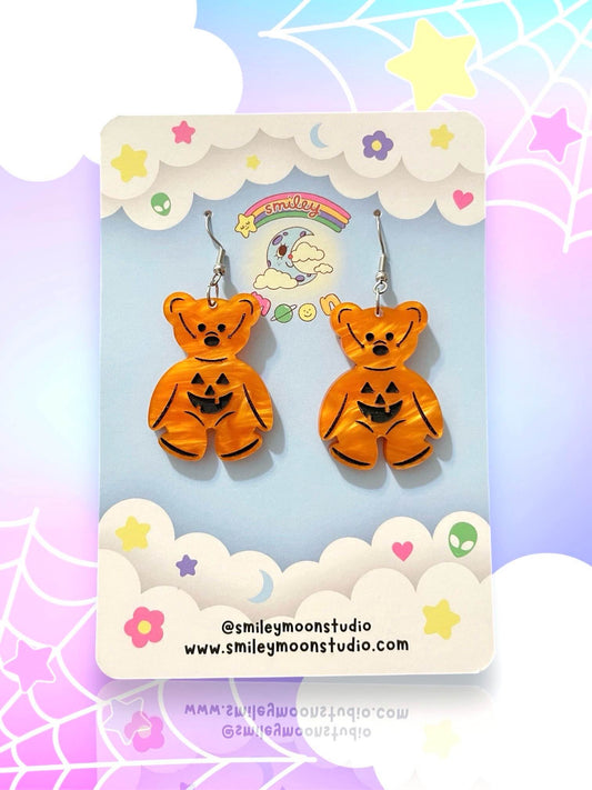 Jack'O'Teddy Acrylic Earrings