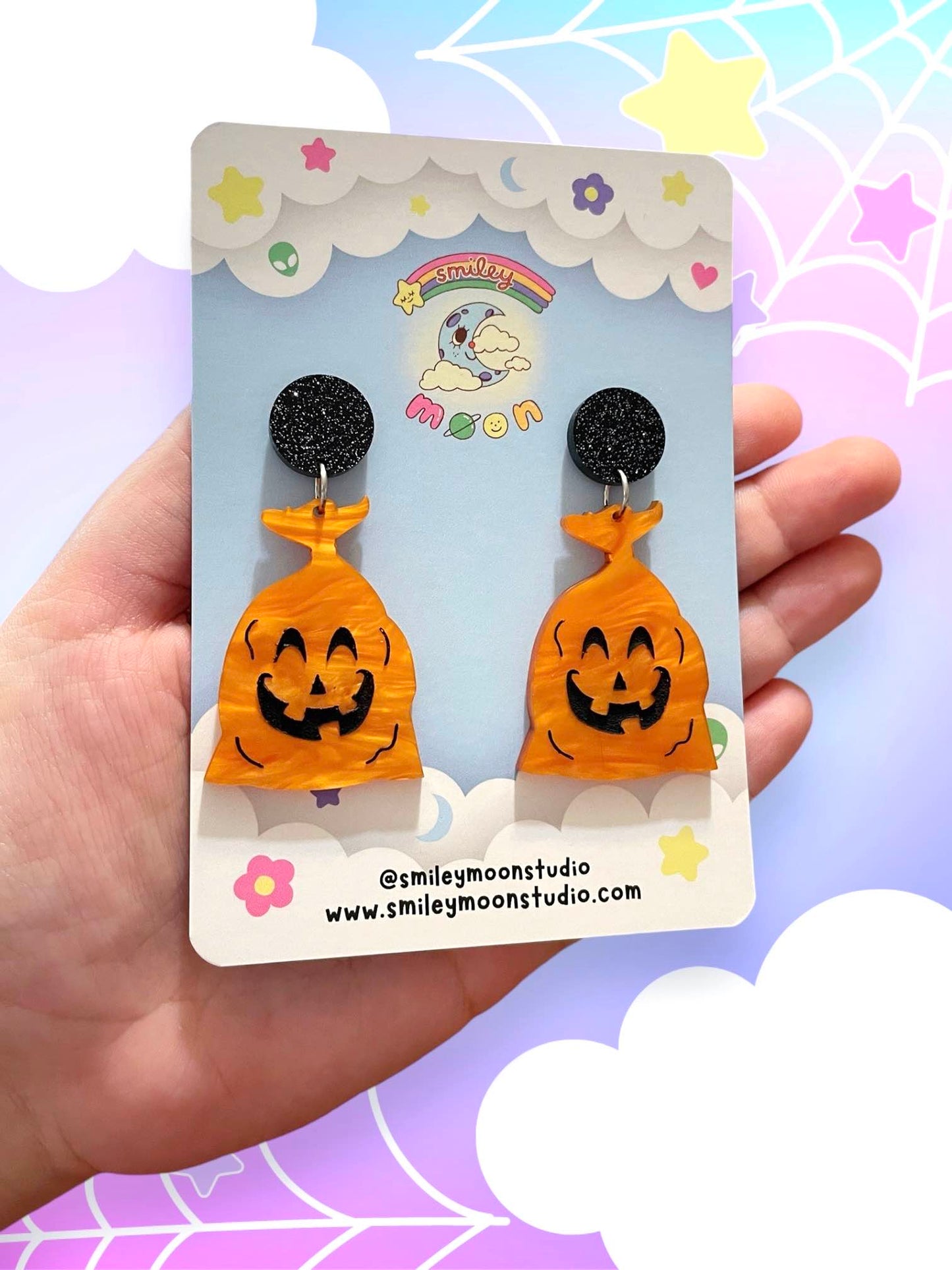 Nostalgic Spooky Trash, Acrylic Earrings