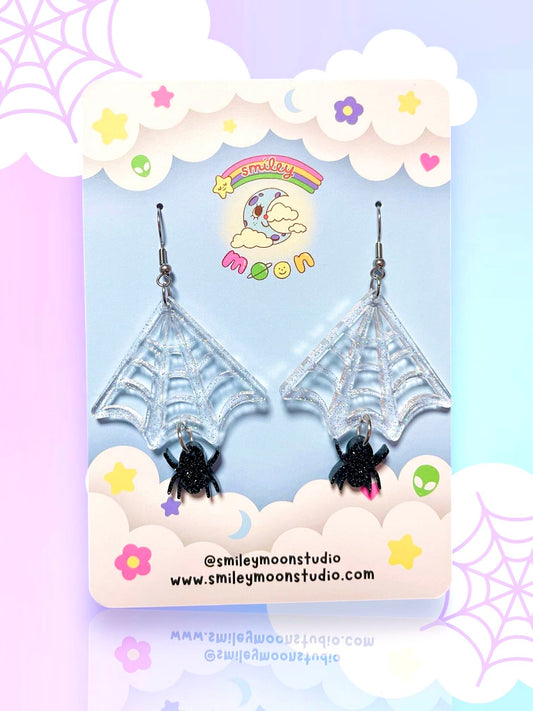 Jelly Spider Web Acrylic Earrings