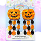 Floral Jack'O'Drops, Acrylic Earrings