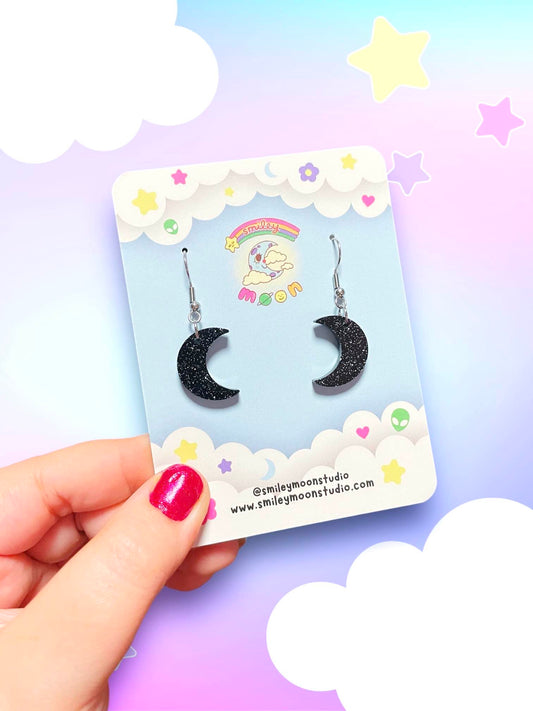 Mini Moon Acrylic Earrings