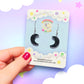 Mini Moon Acrylic Earrings