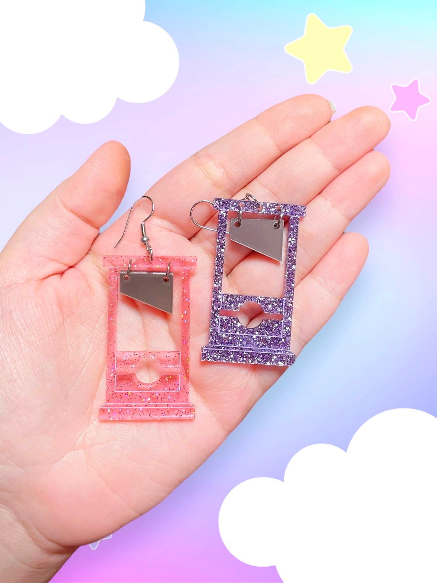 Cutie Guillotine Acrylic Earrings