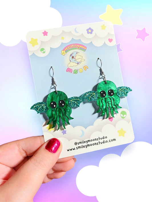 Cthulhu Acrylic Earrings