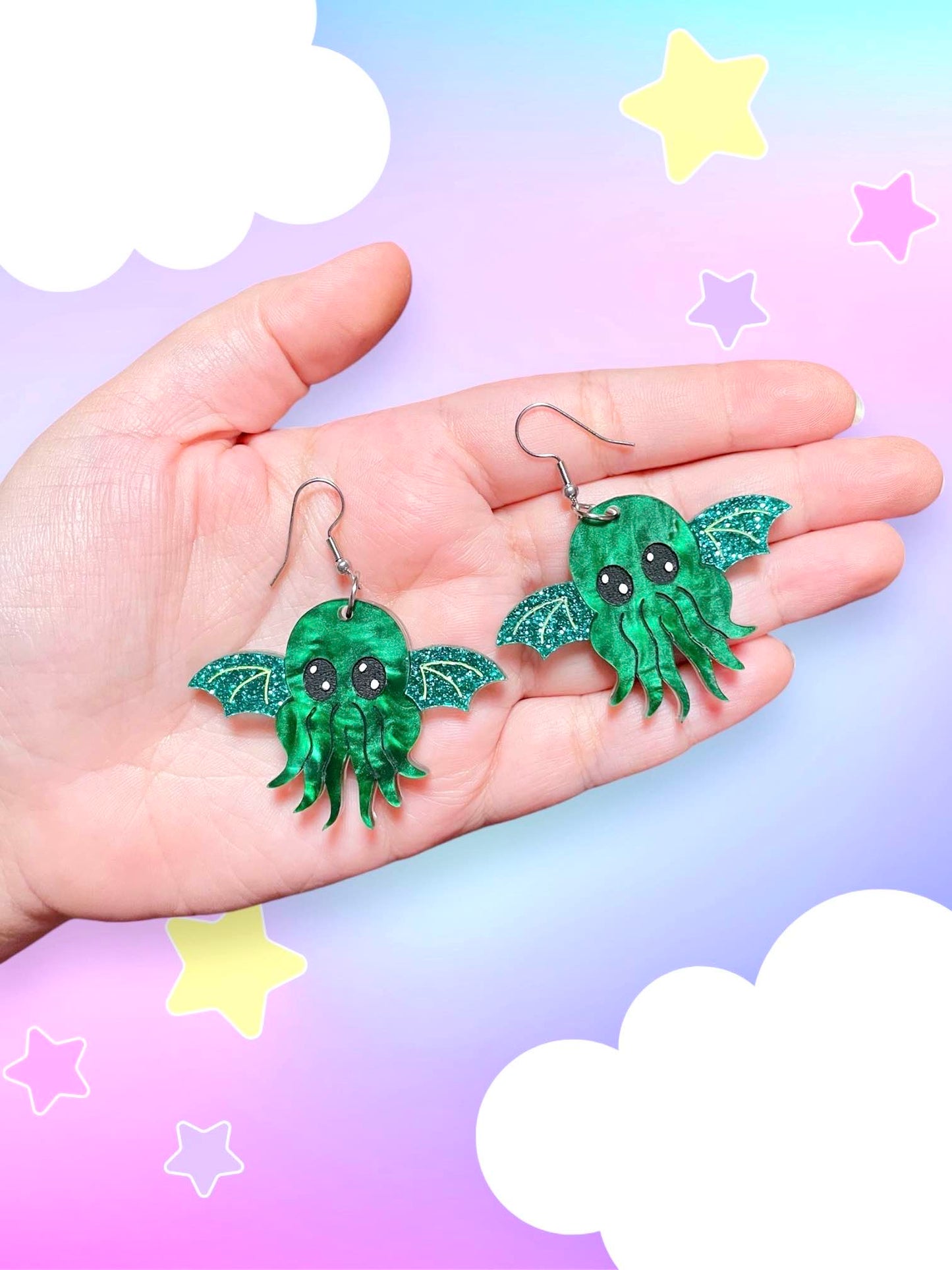 Cthulhu Acrylic Earrings