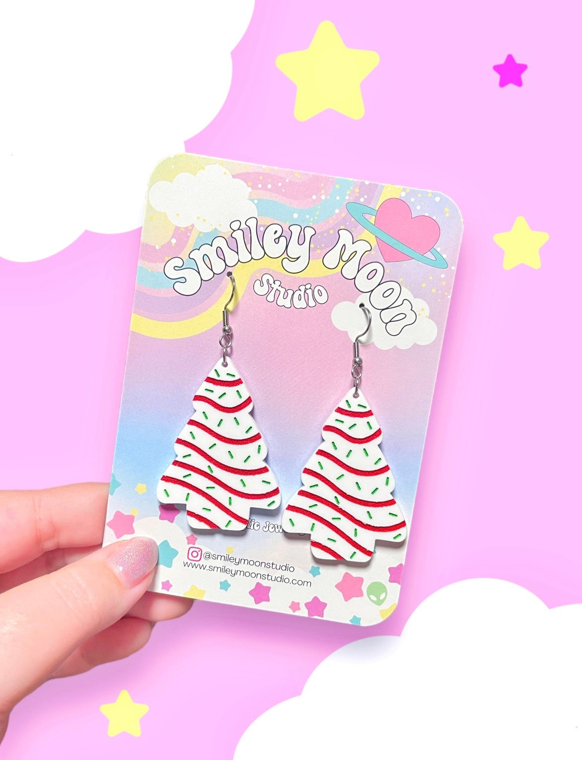 Nostalgic Tree Cake Acrylic Earrings