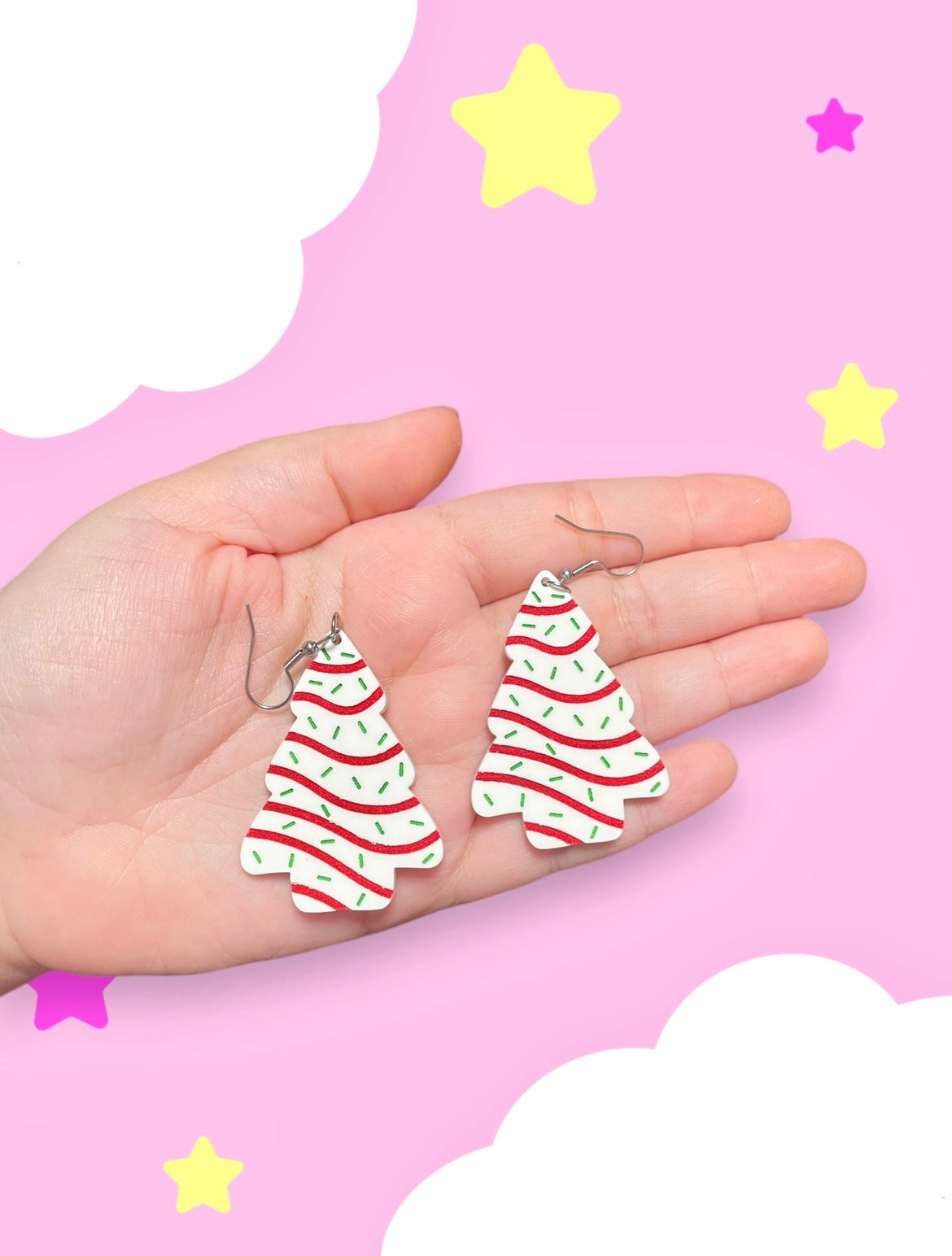 Nostalgic Tree Cake Acrylic Earrings