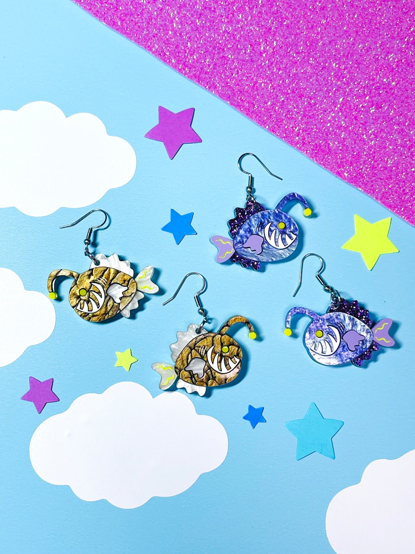 Anglerfish Acrylic Earrings