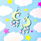 Cow Jumped Over the Pastel Moon Acrylic Earrings