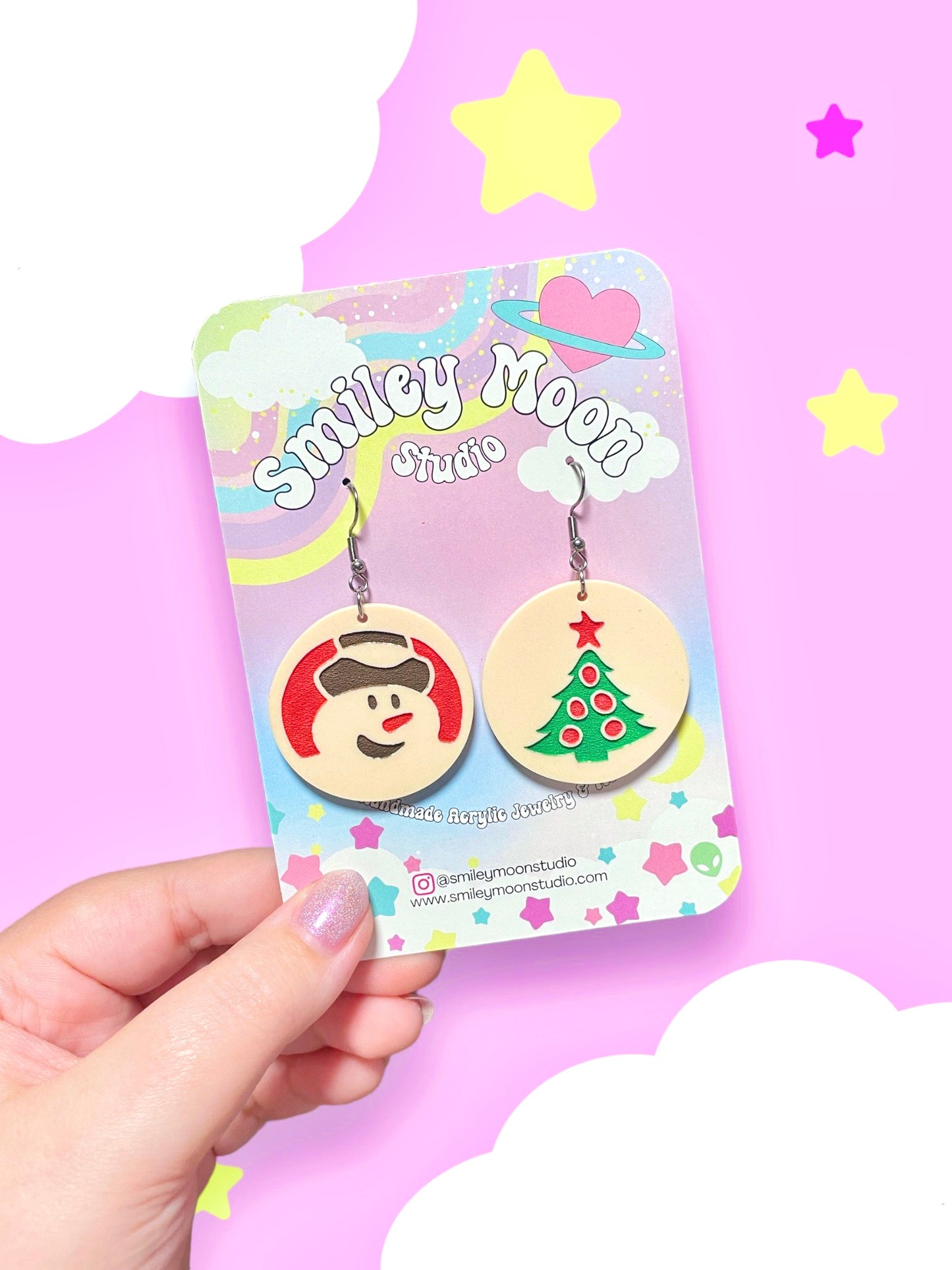 Holiday Cookie Acrylic Earrings